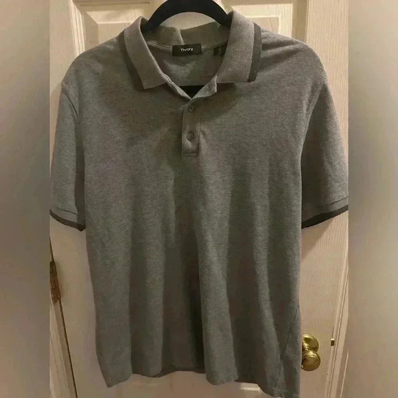 Theory Gray Polo Shirt - Picture 1 of 6